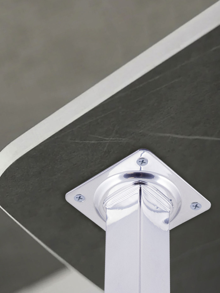 Деталь мебельной опоры круглой эко-хром