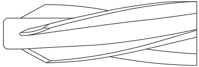 схематический чертеж дюбеля из нейлона