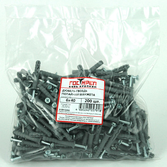 Купить Дюбель-гвоздь полипропилен, 8x80 потай манжета оптом