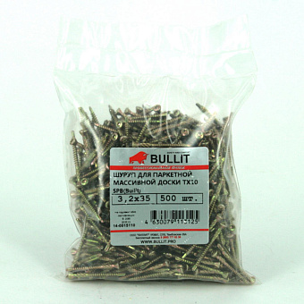 Купить Шурупы для паркетной, массивной доски bullit 3,2х45 tx10 оптом